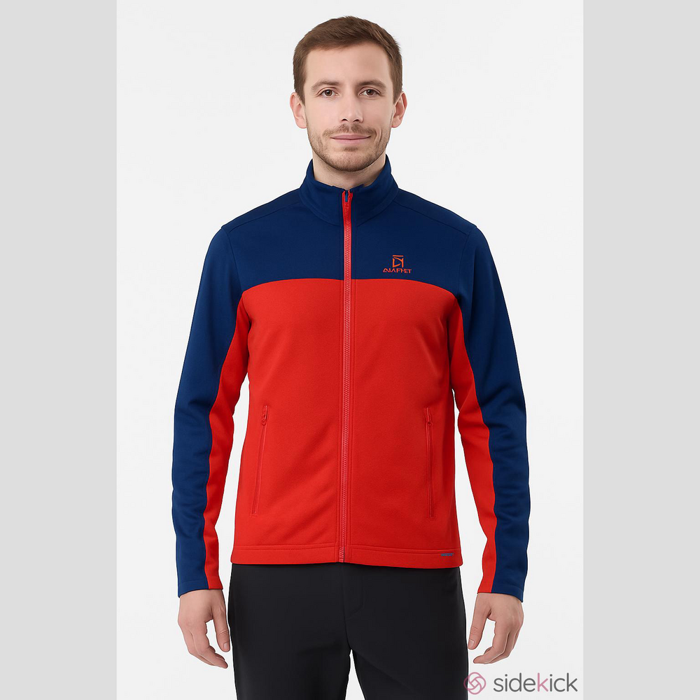 Salomon Soft Shell Advanced Skin Jacket Full Front Zipper Red/Blue Size Small